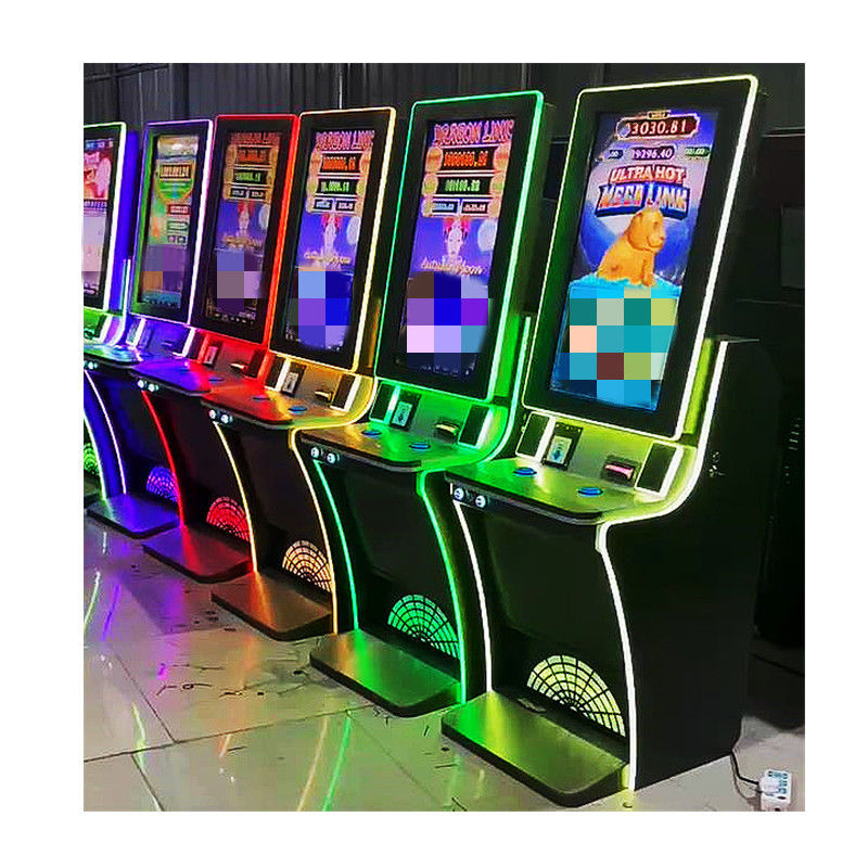 La máquina de juego multifuncional de la pesca de la ranura espesó verticalmente color negro