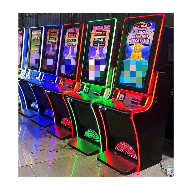 La máquina de juego multifuncional de la pesca de la ranura espesó verticalmente color negro